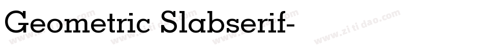 Geometric Slabserif字体转换